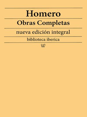 cover image of Homero Obras completas